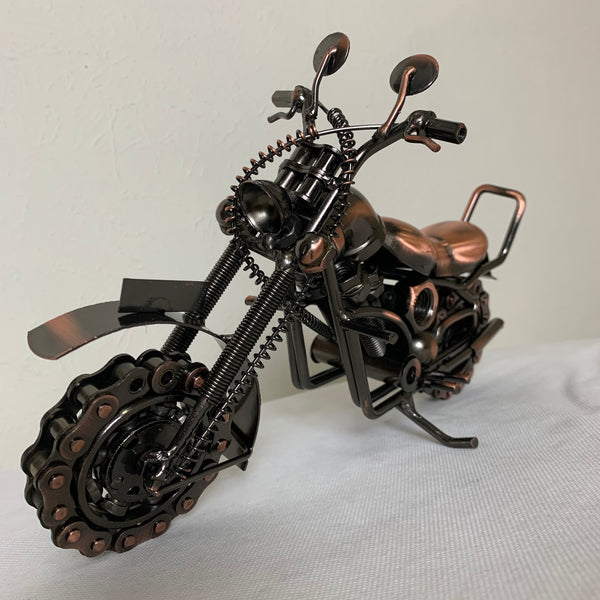 12" HARLEY CRUISER MOTORCYCLE METAL BAR HOME DECOR SCULPTURE MODEL CRAFT HANDMADE #EH12216