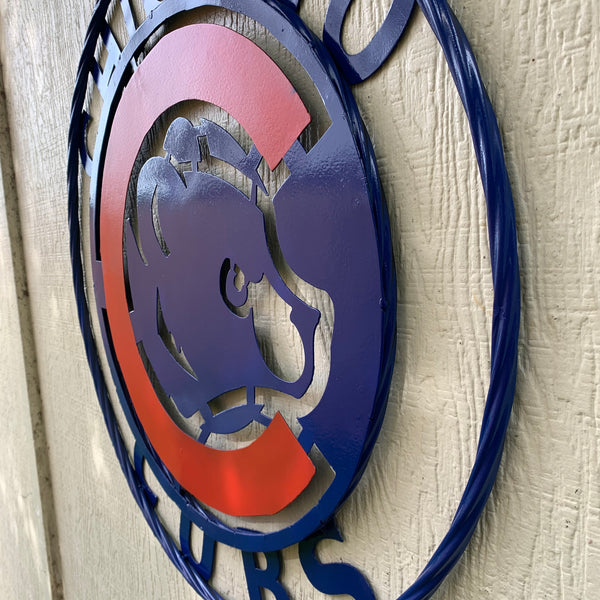 12", 18", 24", 32" CHICAGO CUBS CUSTOM METAL VINTAGE CRAFT TEAM SPORTS SIGN HANDMADE