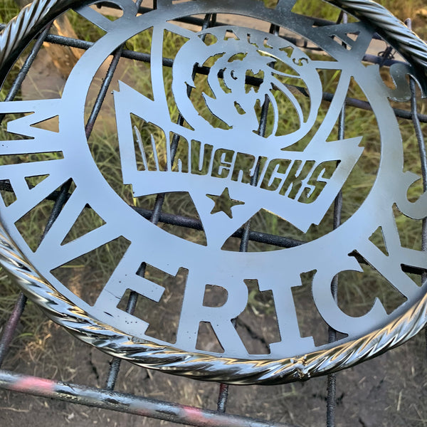 DALLAS MAVERICKS BLACK CUSTOM METAL VINTAGE CRAFT TEAM SPORTS SIGN HANDMADE 12",18",24",36"