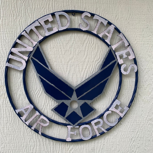 24" US AIRFORCE MILITARY METAL WALL ART WESTERN HOME DECOR NEW