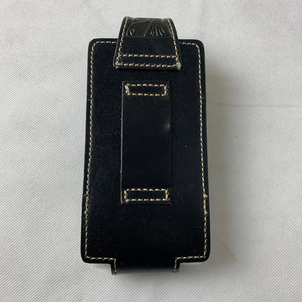 #WS341F 7" LONE STAR BLACK LEATHER POUCH EXTRA LARGE  BELT LOOP HOLSTER CELL PHONE CASE UNIVERSAL OVERSIZE--FREE SHIPPING