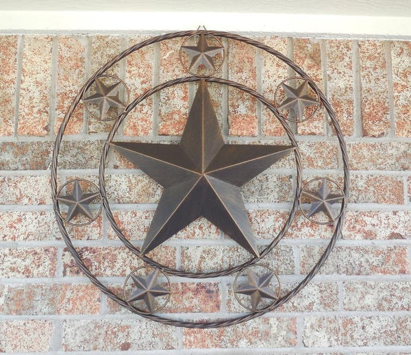 #SI_A16001 MULTI STARS BARN METAL 16",24",32",36" WESTERN HOME DECOR HANDMADE NEW