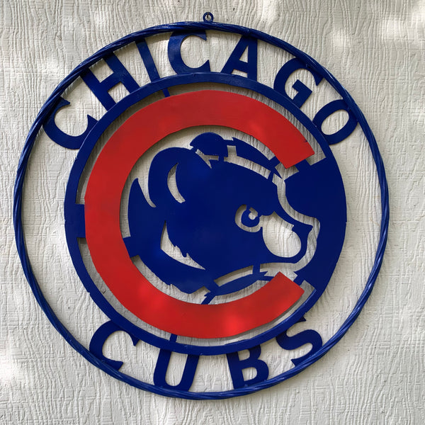 12", 18", 24", 32" CHICAGO CUBS CUSTOM METAL VINTAGE CRAFT TEAM SPORTS SIGN HANDMADE