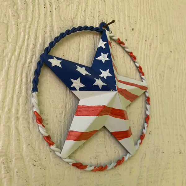 3", 4", 5", 6", 9", 12" USA FLAG STAR WESTERN HOME DECOR NEW HAND PAINTED-- FREE SHIPPING