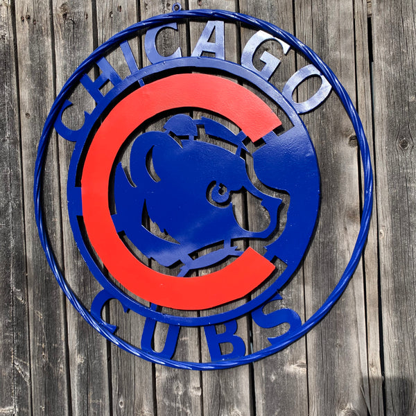 12", 18", 24", 32" CHICAGO CUBS CUSTOM METAL VINTAGE CRAFT TEAM SPORTS SIGN HANDMADE