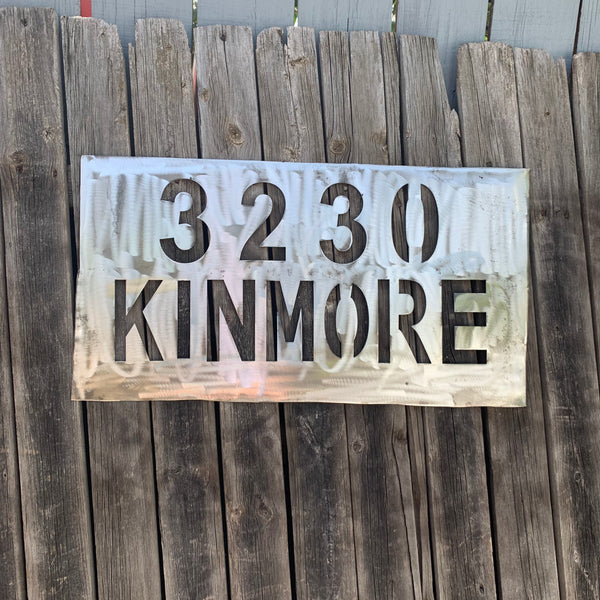 24" X 12" YOUR CUSTOM HOME ADDRESS NAME STAR METAL BARN METAL SIGN WESTERN HOME DECOR