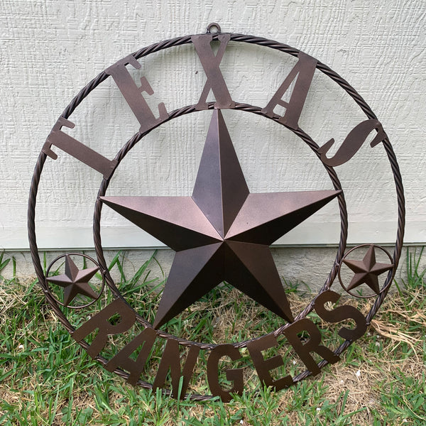 TEXAS RANGERS BRONZE LONE STAR METAL CUSTOM TEAM CRAFT WESTERN HOME DECOR CRAFT