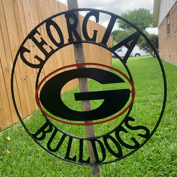 12", 18", 24", 32" GEORGIA BULLDOGS METAL SIGN VINTAGE CUSTOM TEAM ART
