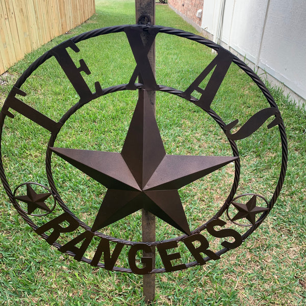 TEXAS RANGERS BRONZE LONE STAR METAL CUSTOM TEAM CRAFT WESTERN HOME DECOR CRAFT