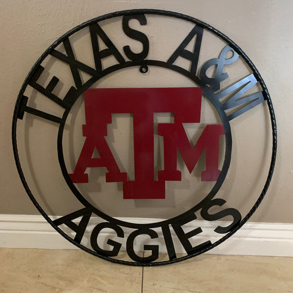 TEXAS A&M NO THUMBS GIGEM AGGIES METAL CUSTOM VINTAGE CRAFT WALL ART TEAM SIGN HANDMADE