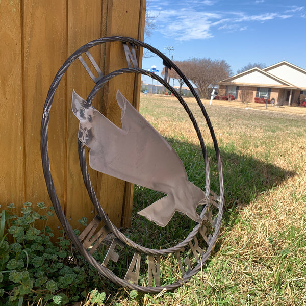 12", 18", 24", 32" UNT MEAN GREEN RAW METAL CUSTOM VINTAGE CRAFT WALL ART TEAM SIGN HANDMADE