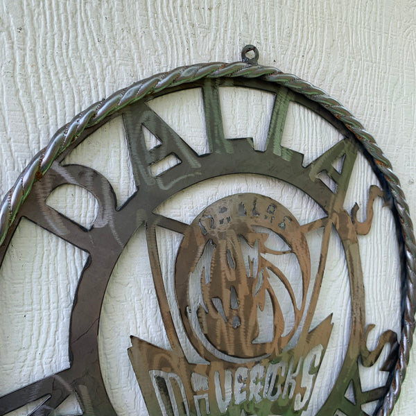 12",18", 24", 32",36" DALLAS MAVERICKS CUSTOM RAW METAL VINTAGE CRAFT TEAM SPORTS SIGN HANDMADE