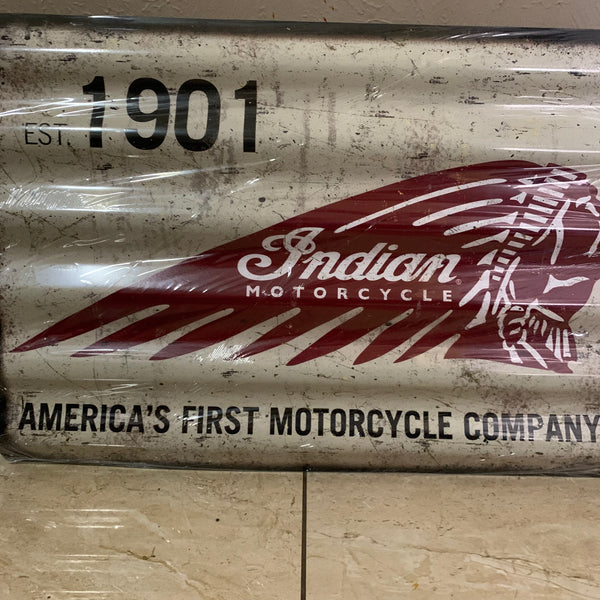 ITEM#COIND INDIAN MOTORCYCLES 24" X 18" TIN SIGN METAL ART WESTERN HOME DECOR CRAFT