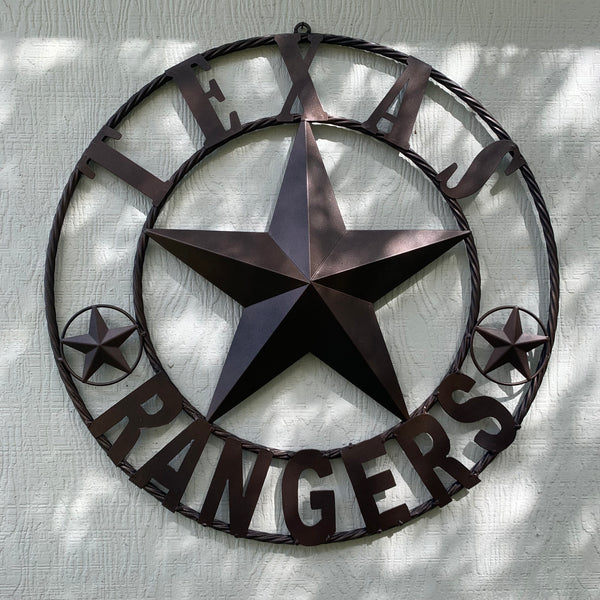 TEXAS RANGERS BRONZE LONE STAR METAL CUSTOM TEAM CRAFT WESTERN HOME DECOR CRAFT