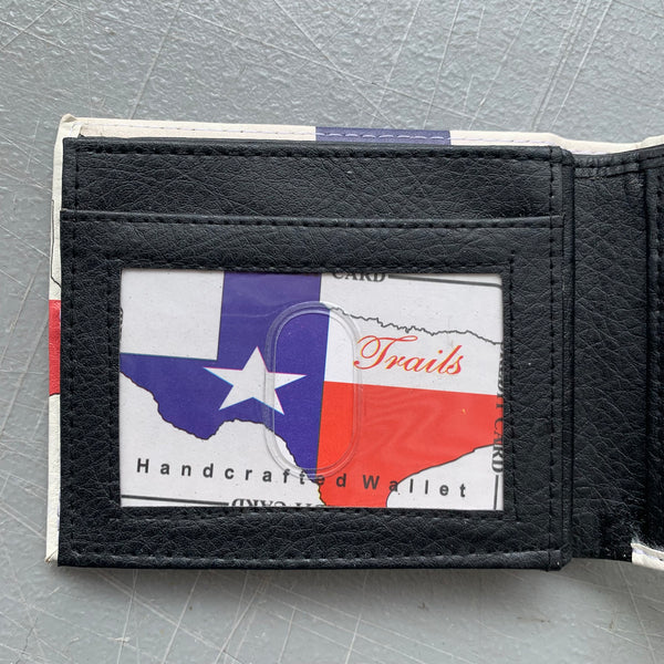 4.25" x 3.75" TEXAS FLAG WALLET LEATHER BIFOLD WALLET NEW-- FREE SHIPPING