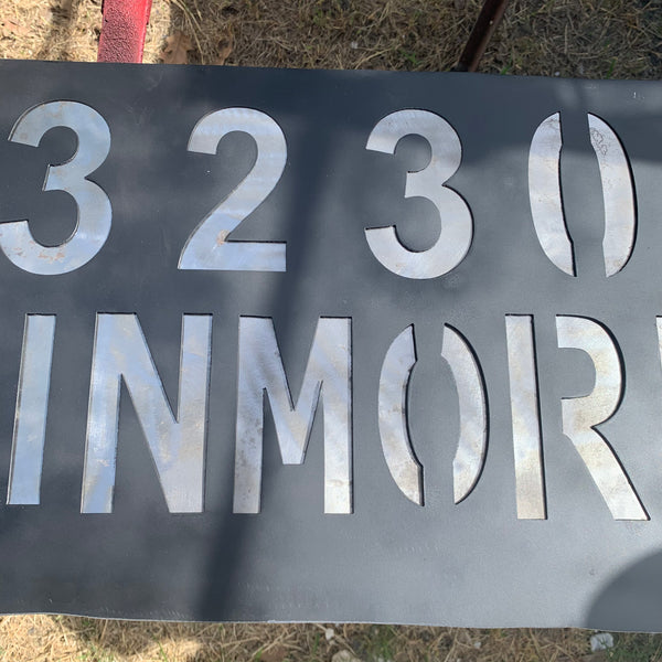 24" X 12" YOUR CUSTOM HOME ADDRESS NAME STAR METAL BARN METAL SIGN WESTERN HOME DECOR