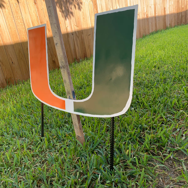 24"x15" MIAMI HURRICANES CUSTOM METAL VINTAGE CRAFT SIGN WESTERN HOME DECOR HANDMADE LASER CUT