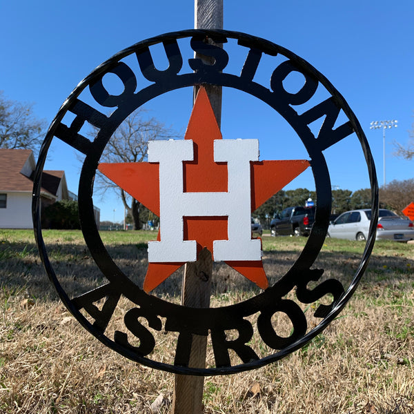 12",18",24",32",36" HOUSTON ASTROS CUSTOM METAL VINTAGE CRAFT SIGN TEAM HANDMADE