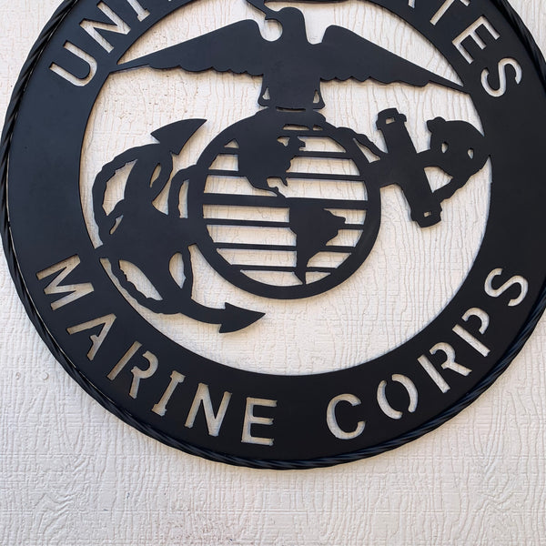 #EH10866 US MARINE CORPS 18",24",32" MILITARY LASERCUT CUSTOM BLACK METAL VINTAGE CRAFT SIGN WESTERN HOME DECOR HANDMADE