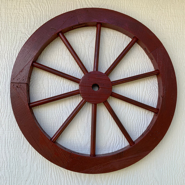 16",24",30" WAGON WHEEL NATURAL STAIN BARN WOOD WESTERN HOME DECOR RUSTIC NEW