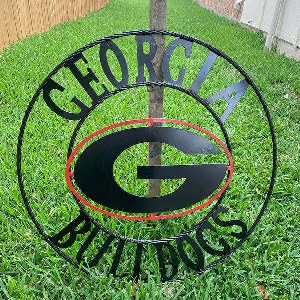 12", 18", 24", 32" GEORGIA BULLDOGS METAL SIGN VINTAGE CUSTOM TEAM ART