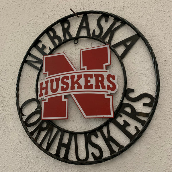 12", 18", 24", 32" NEBRASKA HUSKERS METAL CUSTOM VINTAGE CRAFT TEAM SIGN