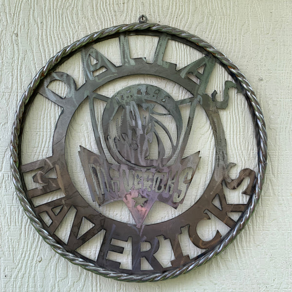12",18", 24", 32",36" DALLAS MAVERICKS CUSTOM RAW METAL VINTAGE CRAFT TEAM SPORTS SIGN HANDMADE