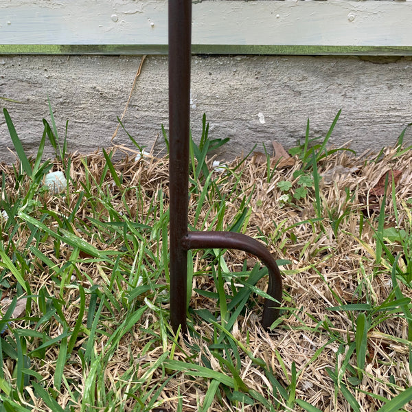10",12",16",24" STAR STAKE METAL BARN STAR WITH TWISTED ROPE RING WESTERN HOME DECOR BROWN