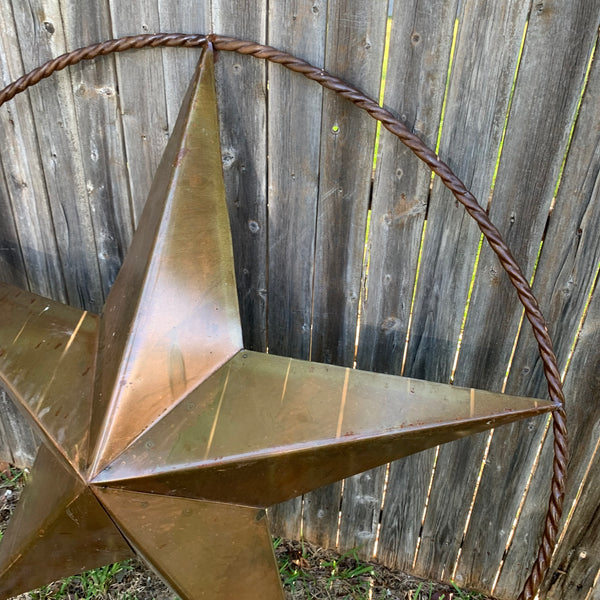 #EH10507 TEXAS GIANT 8,6,5,4 FOOT NATURAL RUSTIC SEALED UNPAINTED LARGE OVERSIZE METAL LONESTAR GENUINE RUST PATINA LONE STAR TWISTED ROPE RING 4,5,6,8 FOOT