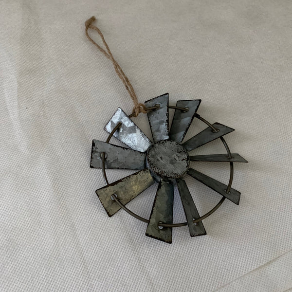 4" WINDMILL ORNAMENT FARMHOUSE METAL ART WESTERN HOME DECOR #EH12169 --FREE SHIPPING