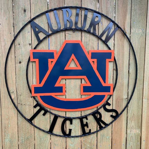 12", 18", 24", 32" AUBURN TIGERS CUSTOM METAL VINTAGE CRAFT SIGN WESTERN HOME DECOR HANDMADE