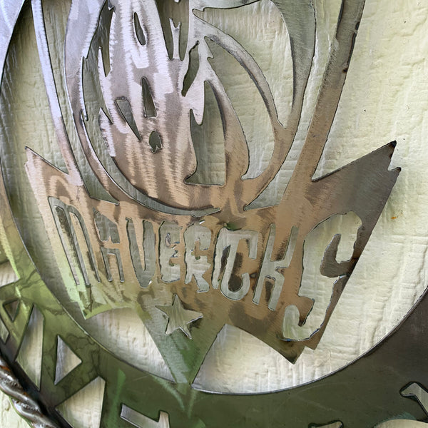 12",18", 24", 32",36" DALLAS MAVERICKS CUSTOM RAW METAL VINTAGE CRAFT TEAM SPORTS SIGN HANDMADE