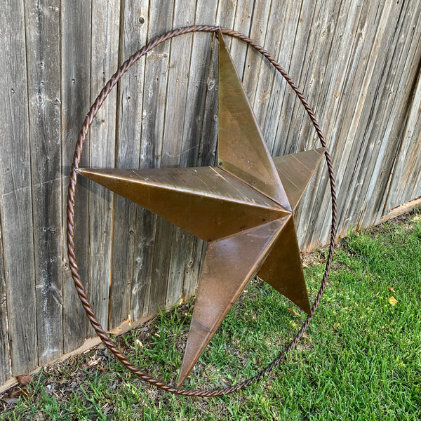 #EH10507 TEXAS GIANT 8,6,5,4 FOOT NATURAL RUSTIC SEALED UNPAINTED LARGE OVERSIZE METAL LONESTAR GENUINE RUST PATINA LONE STAR TWISTED ROPE RING 4,5,6,8 FOOT