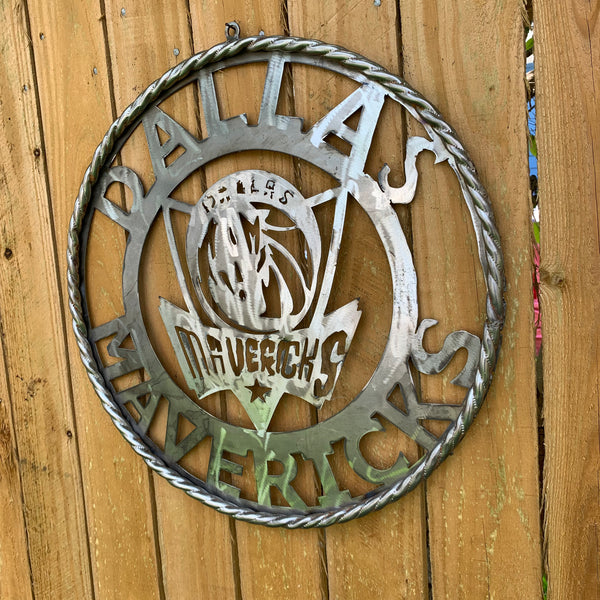 12",18", 24", 32",36" DALLAS MAVERICKS CUSTOM RAW METAL VINTAGE CRAFT TEAM SPORTS SIGN HANDMADE