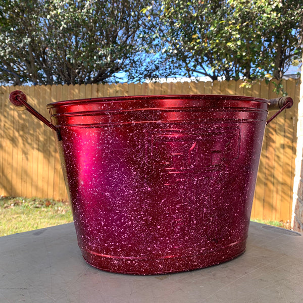18" TEXAS TECH RED METAL OVAL TUB WESTERN HOME DECOR METAL ART NEW #EH10396