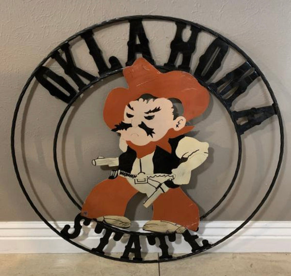 12", 18", 24", 32" OKLAHOMA STATE COWBOYS METAL CUSTOM VINTAGE CRAFT Art