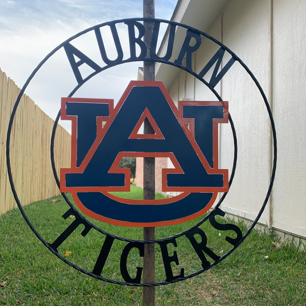 12", 18", 24", 32" AUBURN TIGERS CUSTOM METAL VINTAGE CRAFT SIGN WESTERN HOME DECOR HANDMADE