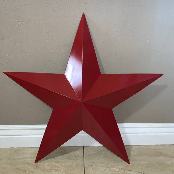 RUSTIC BURGUNDY RED BARN METAL STAR WALL ART WESTERN HOME DECOR VINTAGE RUSTIC ART NEW 3", 4",5",6",9",12", 17", 24", 30", 36