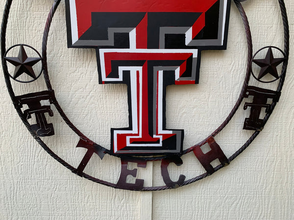 12", 18", 24", 32" TEXAS TECH CUSTOM VINTAGE CRAFT METAL TEAM SIGN