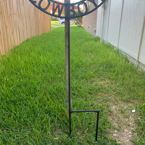 24" STAR & 34" STAKE DALLAS COWBOYS DECOR METAL ART WESTERN HOME WALL DECOR ALL RUSTIC BLACK STAR WITH 34" STAKE