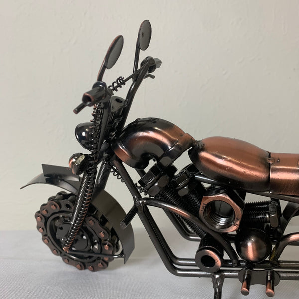 12" HARLEY CRUISER MOTORCYCLE METAL BAR HOME DECOR SCULPTURE MODEL CRAFT HANDMADE #EH12216