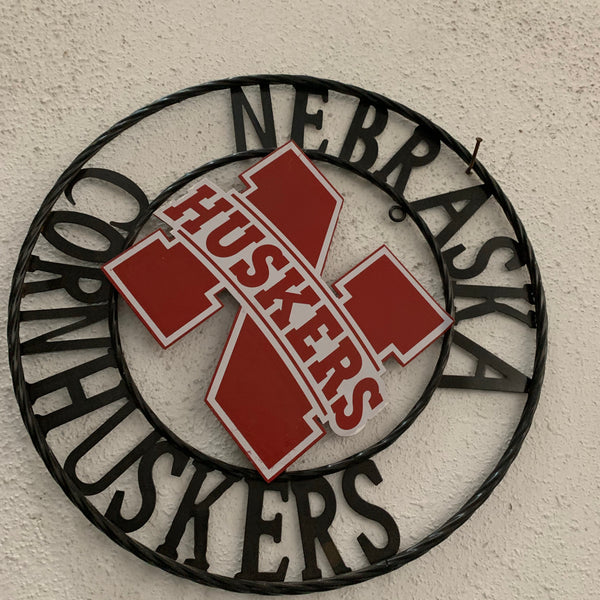12", 18", 24", 32" NEBRASKA HUSKERS METAL CUSTOM VINTAGE CRAFT TEAM SIGN