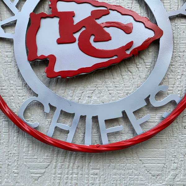 12",18",24",32",36" KANSAS CITY CHIEFS CUSTOM METAL VINTAGE CRAFT SIGN TEAM WESTERN HOME DECOR HANDMADE