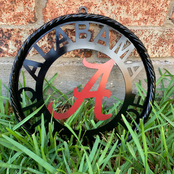 12" ALABAMA CRIMSON TIDE CUSTOM METAL VINTAGE CRAFT WALL ART TEAM SIGN