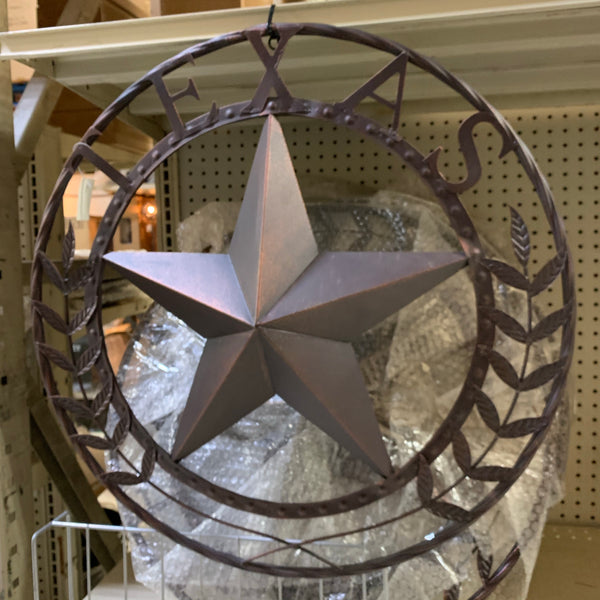 #RT6138 TEXAS LEAVES 24" LEAF METAL LONE STAR STATE WESTERN HOME DECOR HANDMADE NEW