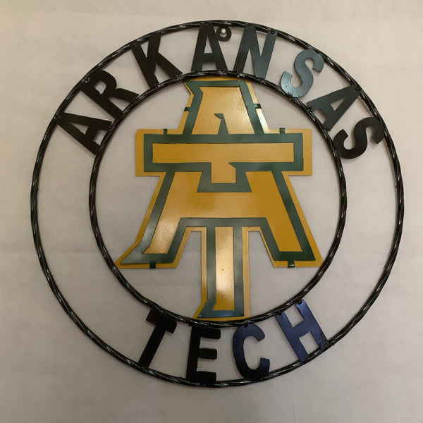 ARKANSAS TECH METAL CUSTOM VINTAGE CRAFT TEAM SIGN HANDMADE