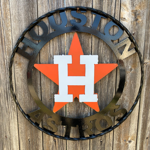 12",18",24",32",36" HOUSTON ASTROS CUSTOM METAL VINTAGE CRAFT SIGN TEAM HANDMADE