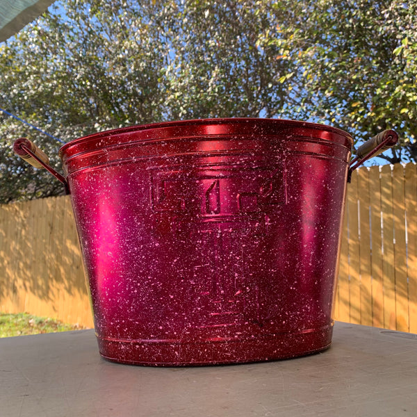 18" TEXAS TECH RED METAL OVAL TUB WESTERN HOME DECOR METAL ART NEW #EH10396