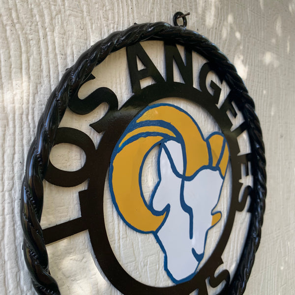 12", 18", 24", 32" LOS ANGES RAMS METAL CUSTOM VINTAGE CRAFT WALL ART TEAM SIGN HANDMADE