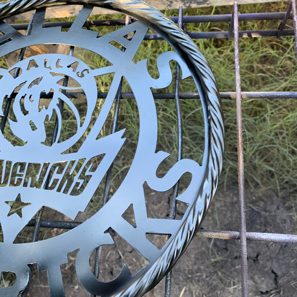 DALLAS MAVERICKS BLACK CUSTOM METAL VINTAGE CRAFT TEAM SPORTS SIGN HANDMADE 12",18",24",36"